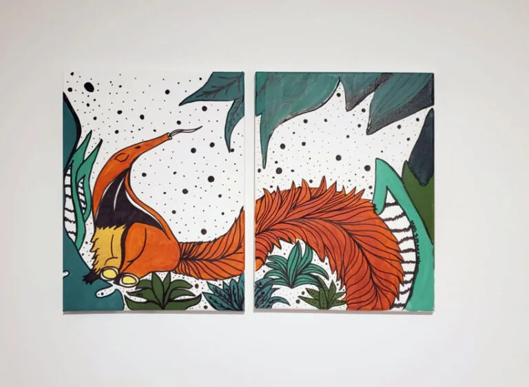 Tamanduá Bandeira por Marina Salmonson